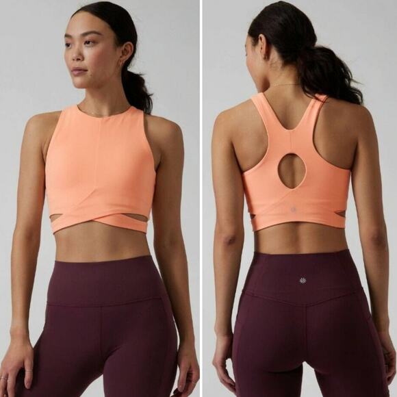 Athleta Conscious Cut Out Crop Tank Sports Bra - Picture 7 of 7